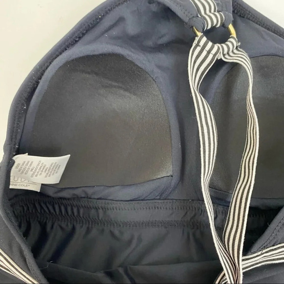 Anne Cole Studio Black White Classic Style Adjustable Halter Neck Tankini Top M - Picture 8 of 12